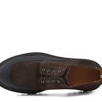 Derby  in camoscio ingrassato testa di moro, riporto in caucciù con fondo in gomma leggera 412HSQ 1046 ROSSI 