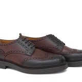 Derby stile inglese in vitello anticato marrone con fondo in gomma 164GR246BM 1067 ROSSI 