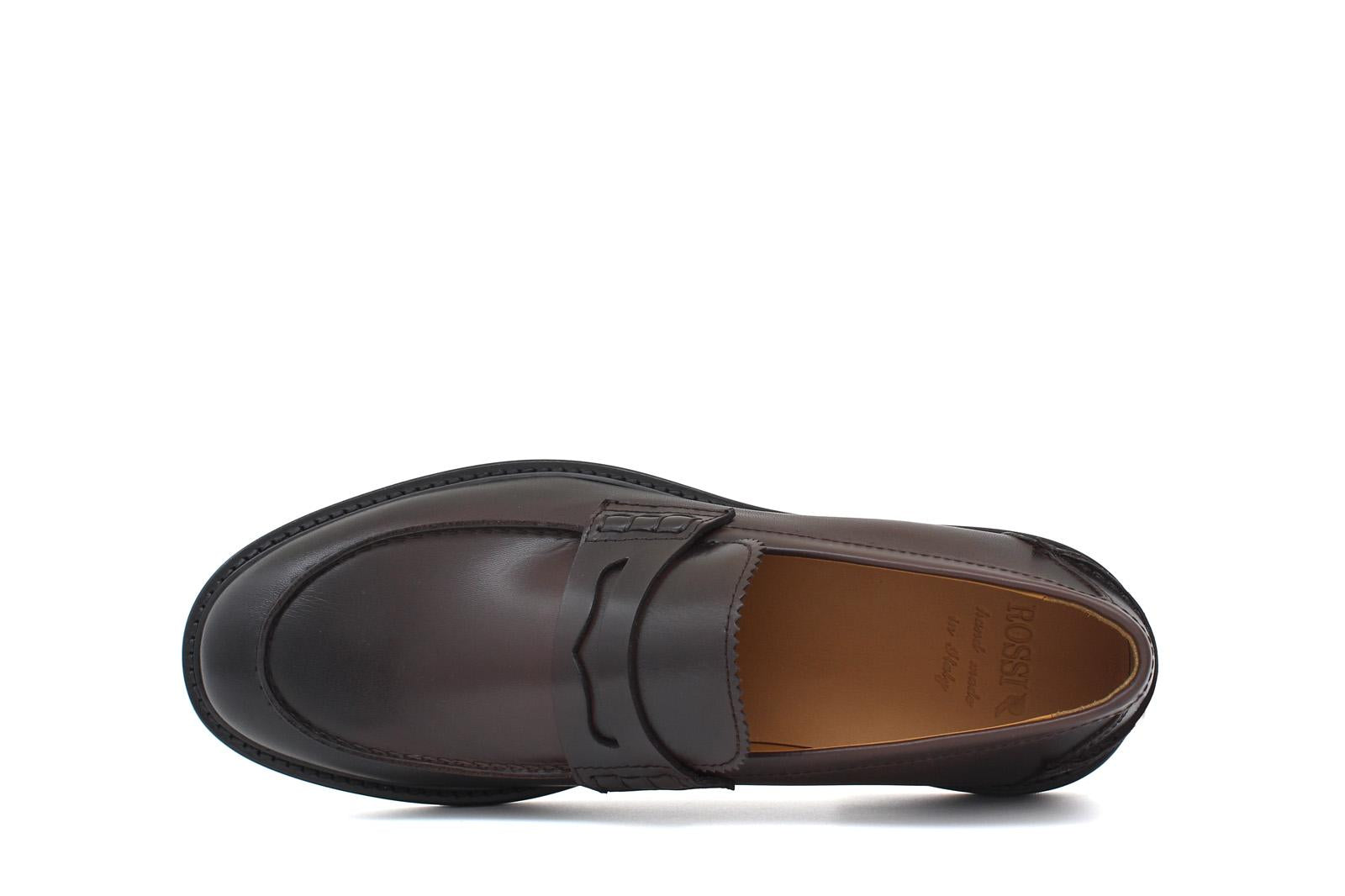 College in vitello a pieno fiore anticato color marrone e fondo in cuoio antiscivolo 1552SMM 199 ROSSI 