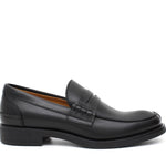 Mocassino College stile inglese in vitello naturale nero fondo gomma 5316GSENE 307 ROSSI 