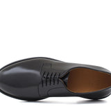 Derby liscio in vitello spazzolato nero con fondo in gomma leggera 6403GCALNE 1122 ROSSI 