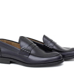 College stile inglese in vitello spazzolato blu con fondo cuoio cucito blake 5940CALBL 214 ROSSI 