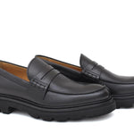 Mocassino College  in bufalo  nero e fondo in gomma leggera 5316RBUFN 416 ROSSI 