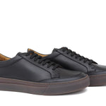Sneakers in vitello morbido nero con fondo in gomma 643LPNE 1061 ROSSI 