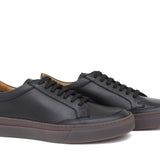 Sneakers in vitello morbido nero con fondo in gomma 643LPNE 1061 ROSSI 