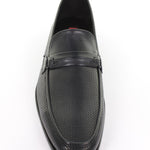 Mocassino traforato in nappa color blu e fondo cuoio antiscivolo cucito blake 5901NATBLU 617 ROSSI 