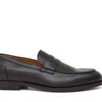Mocassino in vitello a pieno fiore marrone con fondo in cuoio antiscivolo 6853SERMOK 515 ROSSI 