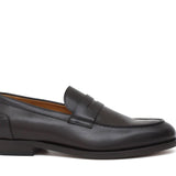 Mocassino in vitello a pieno fiore marrone con fondo in cuoio antiscivolo 6853SERMOK 515 ROSSI 