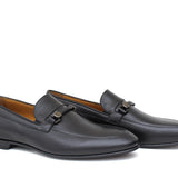 Mocassino in vitello dollaro nero con fondo in cuoio antiscivolo 679WILN 1136 ROSSI 