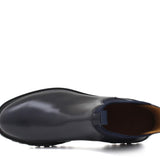 Stivaletto modello beatles in vitello spazzolato semilucido blu con fondo in gomma leggera 457PCALB 974 ROSSI 