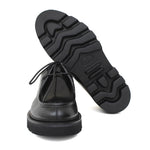 Stringata modello ingegnere in vitello spazzolato nero e fondo in gomma leggero 1252CNER 284 ROSSI 