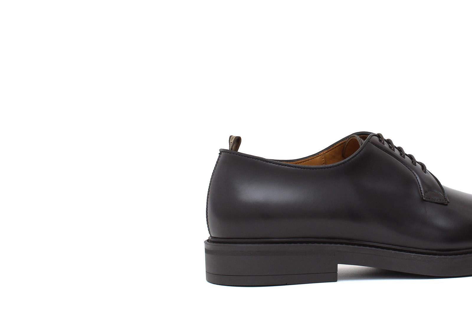 Derby liscio in vitello spazzolato testa di moro con fondo in gomma 403RCALTM 1037 ROSSI 