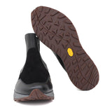 Sneakers modello beatles con elastico bicolore in bufalo e camoscio nero con fondo vibram 861PBUFN 1045 ROSSI 