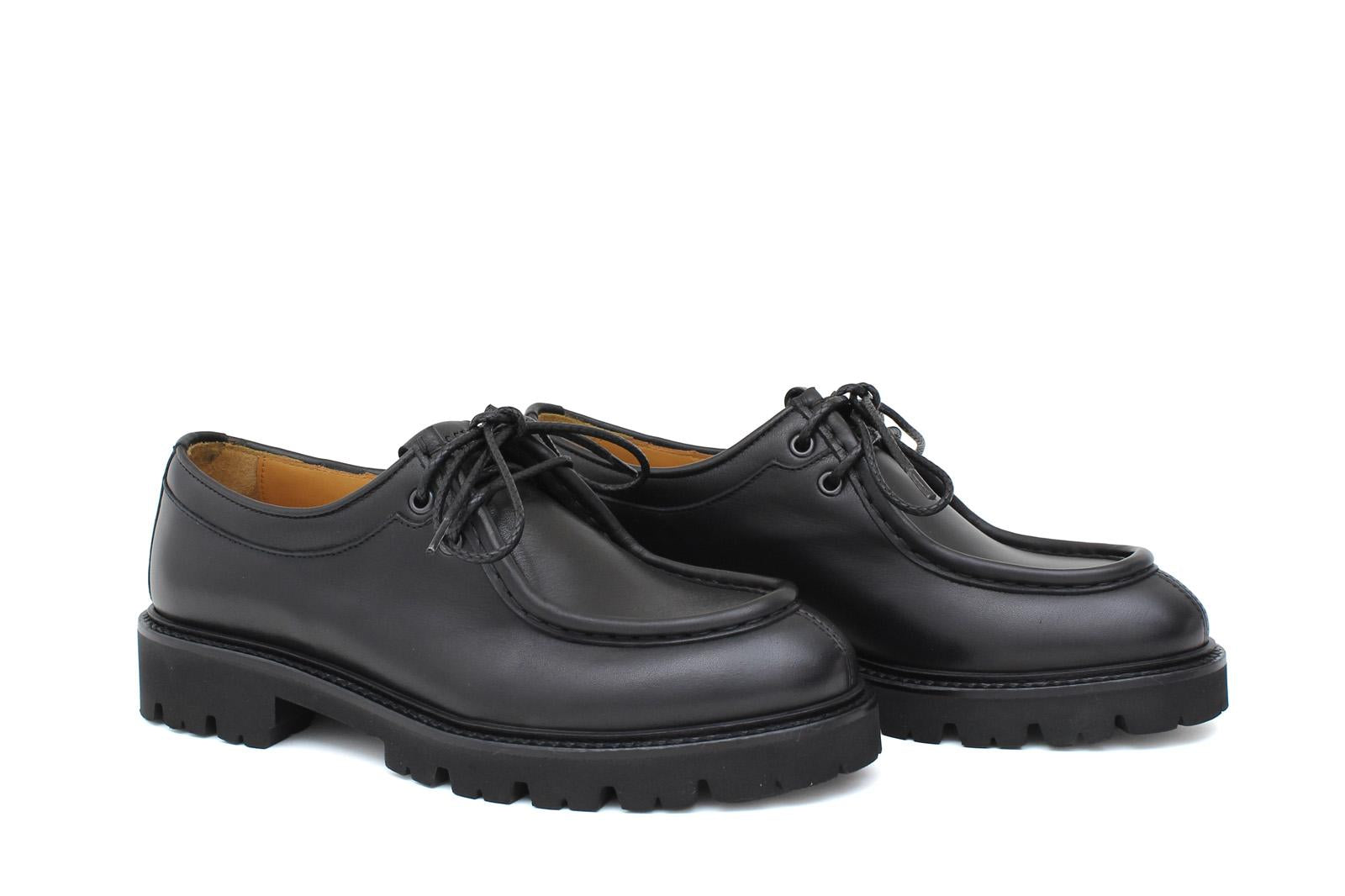 Stringata donna stile ingegnere in vitello morbido nero con fondo in gomma leggera D211VNE 15 ROSSI 