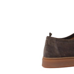 Sneaker modello ingegnere in camoscio lavato color testa di moro e fondo in gomma 1052TESP 1097 ROSSI 