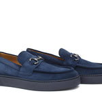 Slip on in camoscio navy e fondo in gomma leggera 1029FLOOLTR 1013 ROSSI 