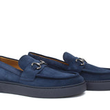 Slip on in camoscio navy e fondo in gomma leggera 1029FLOOLTR 1013 ROSSI 