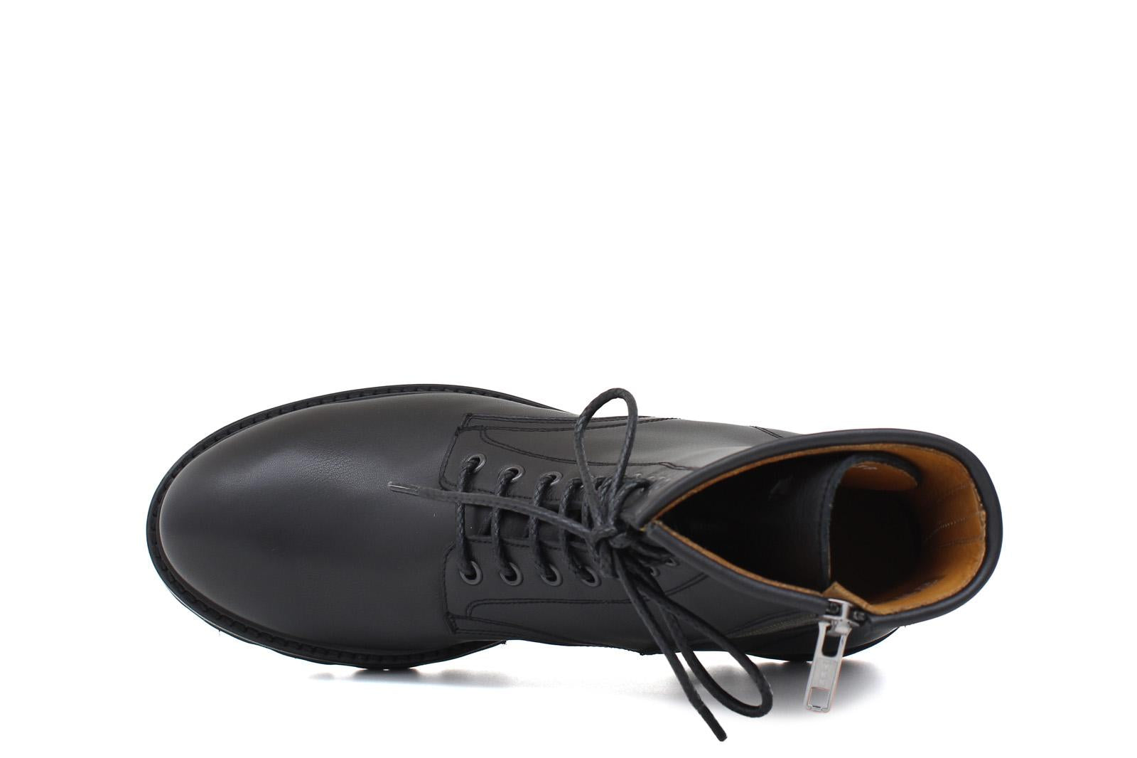 Anfibio donna in vitello nappato nero e fondo in gomma extralight D214PZVNE 37 ROSSI 