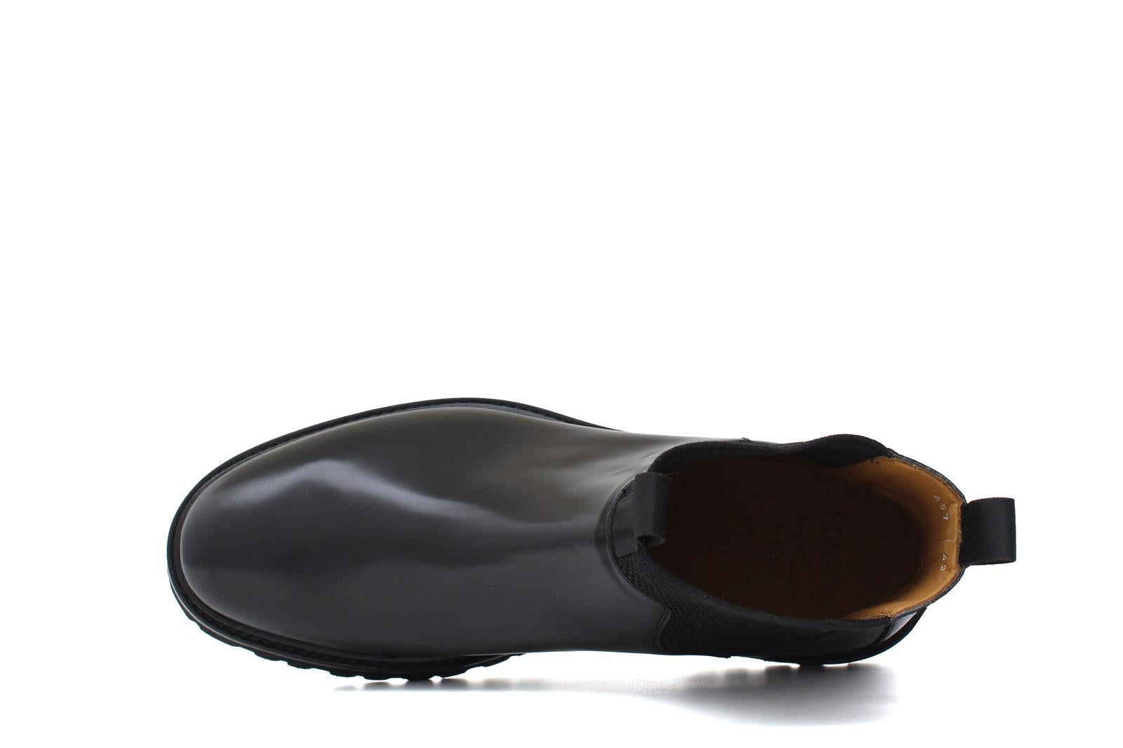 Stivaletto modello beatles in vitello spazzolato semilucido nero con fondo in gomma leggera 457PCALNE 177 ROSSI 