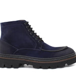 Stivaletto stringato in camoscio ingrassato navy e fondo in gomma leggera 119PRHSBLU 1063 ROSSI 