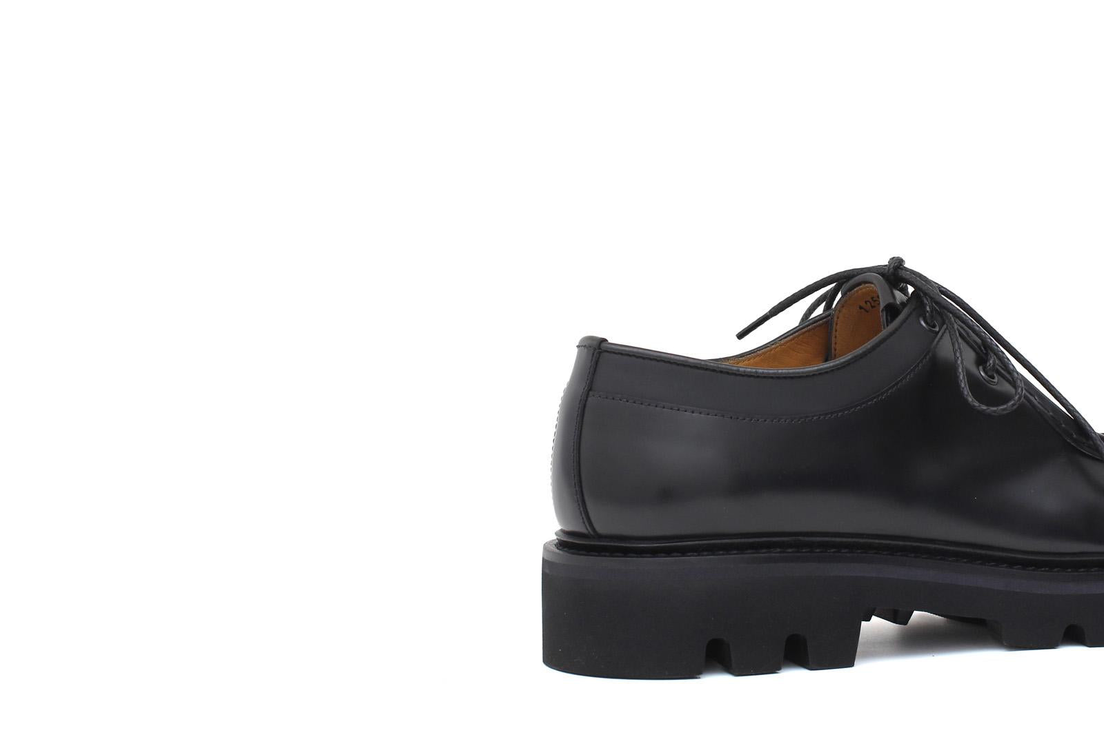 Stringata modello ingegnere in vitello spazzolato nero e fondo in gomma leggero 1252CNER 284 ROSSI 