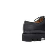 Stringata modello ingegnere in vitello spazzolato nero e fondo in gomma leggero 1252CNER 284 ROSSI 