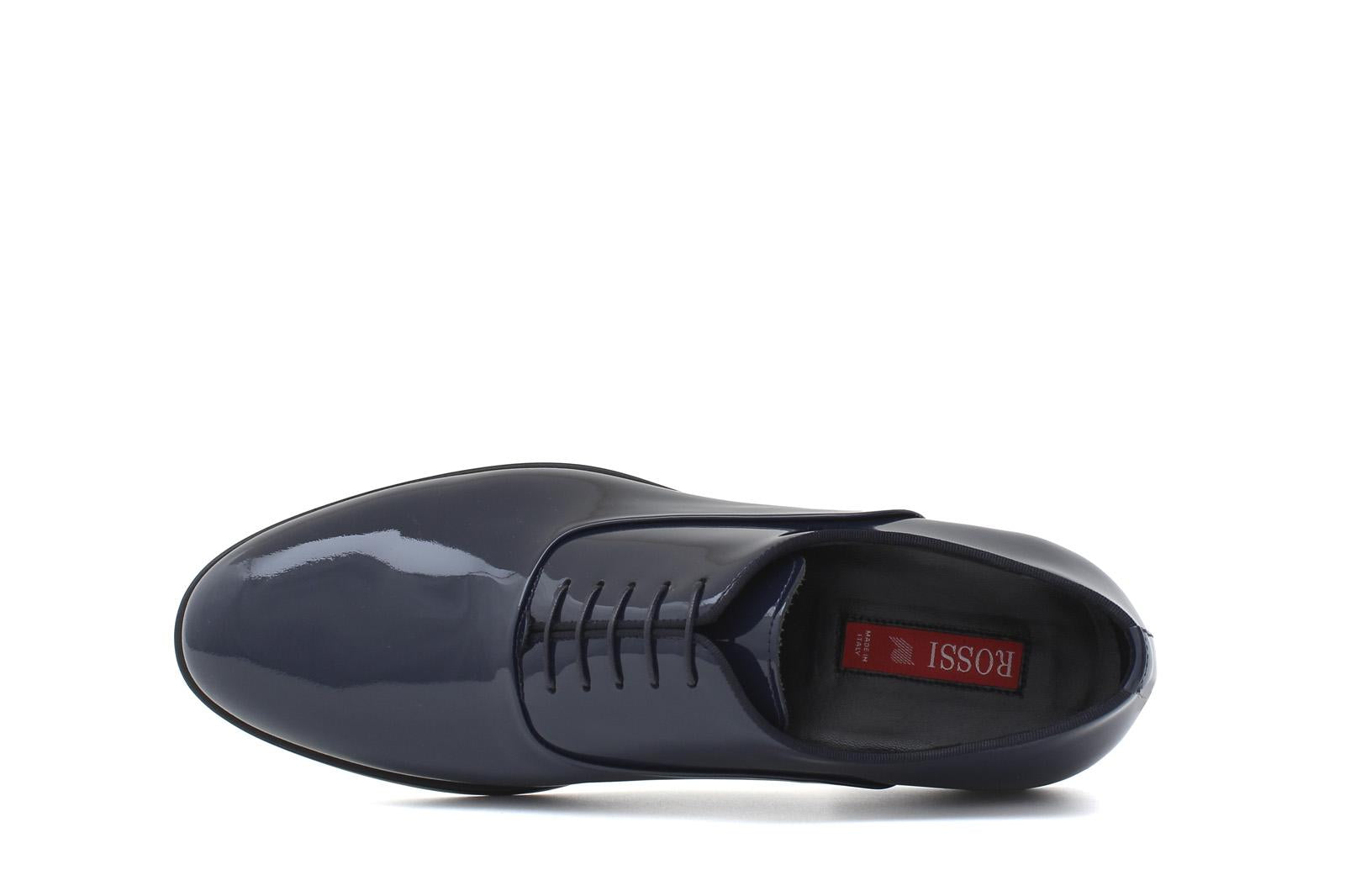 Francesina  in vernice bluette  con  fondo in cuoio 607VBETTE 277 ROSSI 