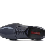 Francesina  in vernice bluette  con  fondo in cuoio 607VBETTE 277 ROSSI 