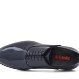 Francesina  in vernice bluette  con  fondo in cuoio 607VBETTE 277 ROSSI 