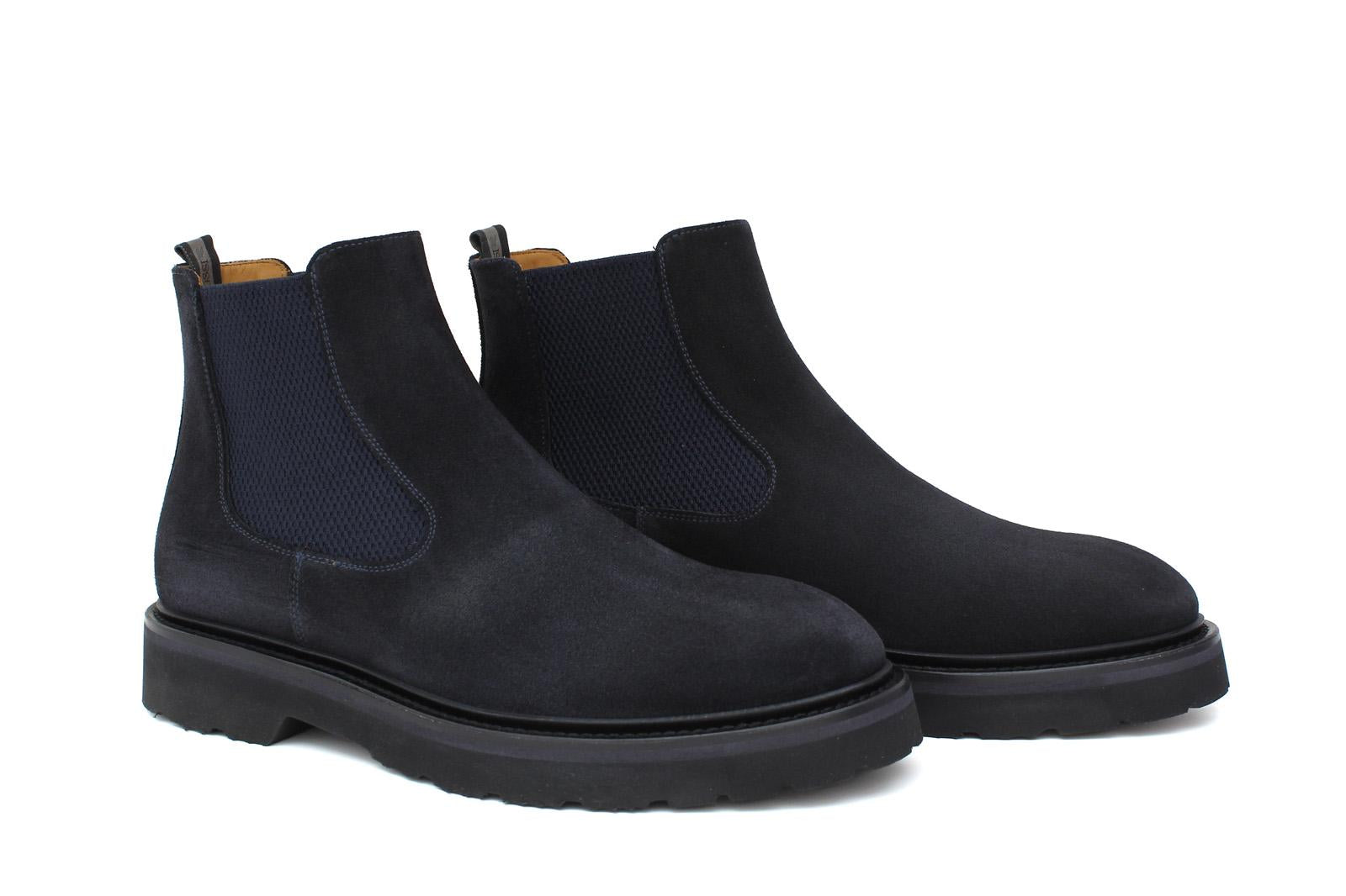 Beatles in camoscio color  blu e fondo in gomma leggera 9154CTPHSSBLU 204 ROSSI 