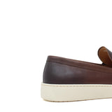 Slip on in vitello naturale colore marrone sfumato con fondo in gomma 1037DIXCAS 422 ROSSI 