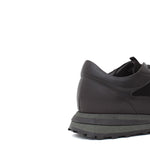 Sneakers in vitello e camoscio testa di moro e fondo gomma verde 1261PTM 74 ROSSI 