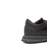 Sneakers in vitello e camoscio testa di moro e fondo gomma verde 1261PTM 74 ROSSI 