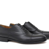 Francesina  con puntalino in vitellino morbido color nero con fondo cuoio antiscivolo cucito blake 214LSN 251  UN ROSSI 