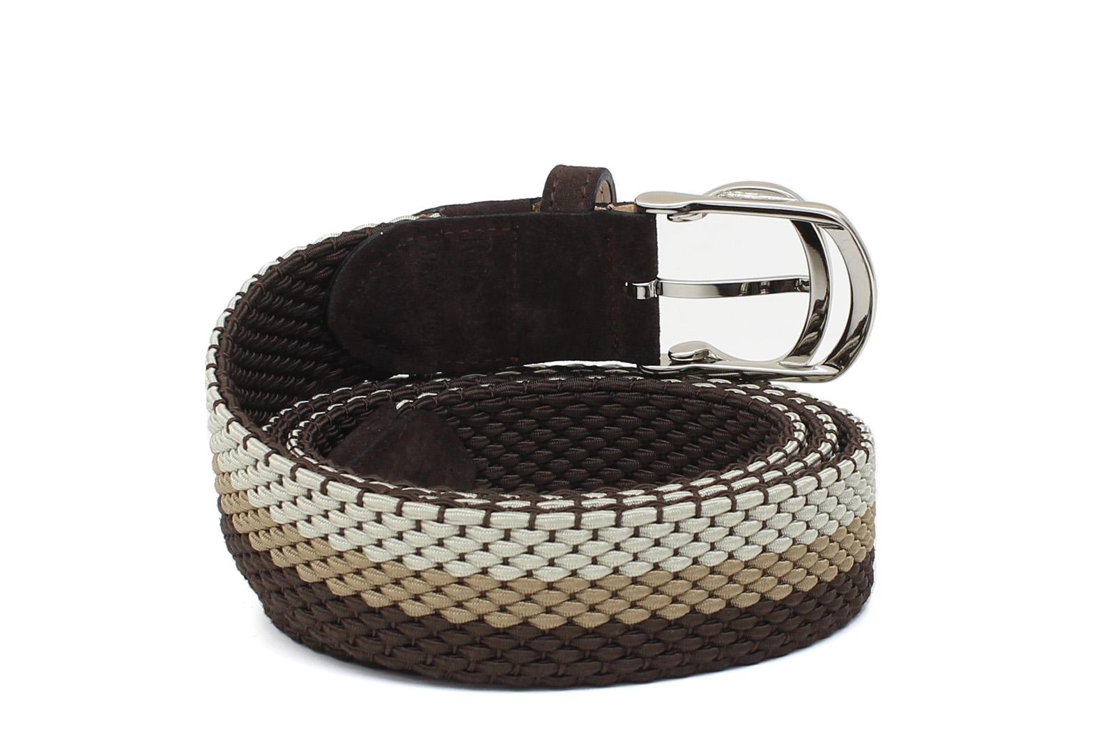 Cintura elasticizzata con fibbia h 35 nikel in tricolore F0305NKNTM 121 ROSSI 