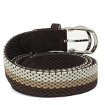 Cintura elasticizzata con fibbia h 35 nikel in tricolore F0305NKNTM 121 ROSSI 