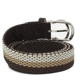 Cintura elasticizzata con fibbia h 35 nikel in tricolore F0305NKNTM 121 ROSSI 