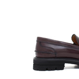 College donna stile inglese in vitello spazzolato bordò  con fondo in gomma leggera D202RCBOR 36 ROSSI 