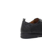 Derby in vitellino intrecciato color nero con fondo in gomma cucito blake 9645VTNE 308  UN ROSSI 