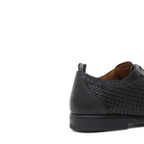 Derby in vitellino intrecciato color nero con fondo in gomma cucito blake 9645VTNE 308  UN ROSSI 