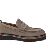 Mocassino stile ingegnere in suede sabbia e fondo gomma leggera 1223CHSBIS 1146 ROSSI 