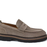 Mocassino stile ingegnere in suede sabbia e fondo gomma leggera 1223CHSBIS 1146 ROSSI 