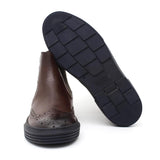 Stivaletto modello beatles stile inglese in cervo vegetale marrone con fondo gomma blu 9198PCEMAR 61 ROSSI 