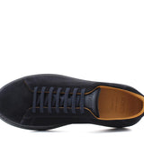 Sneaker stringata in suede blu con fondo in gomma tricolore 1043LHSBLU 36 ROSSI 