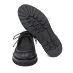 Stringata modello ingegnere in vitello nabuk nero e fondo in gomma leggero 1252REN 1087 ROSSI 