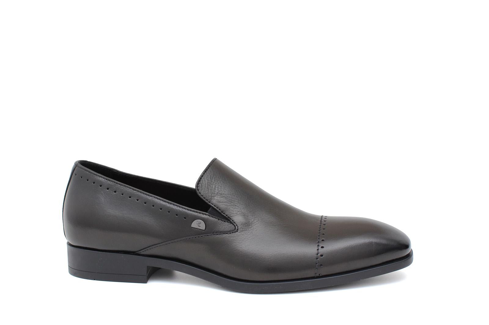 Mocassino in pelle nappa nera con fondo in gomma 1012NAPNE 135 ROSSI 