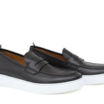 Slip on in vitello naturale blu  sfumato con fondo in gomma leggera 9688DNE 1134 ROSSI 