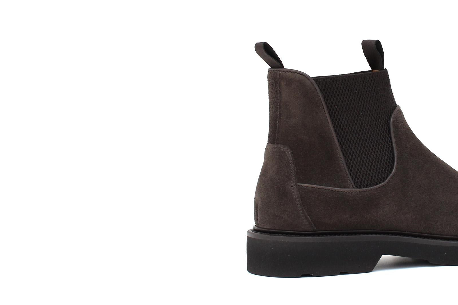 Stivaletto modello beatles in suede testa di moro  con fondo in gomma leggera 1281PCHSMO 173 ROSSI 