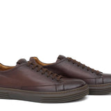 Sneakers in cervo vegetale anticato marrone con fondo in gomma 109CVM 63 ROSSI 