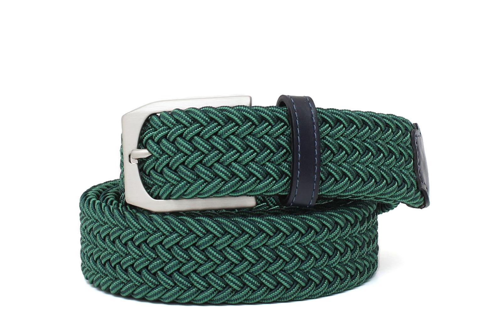 Cintura elasticizzata color verde con fibbia h 35 in nikel ODINVERB 132 ROSSI 